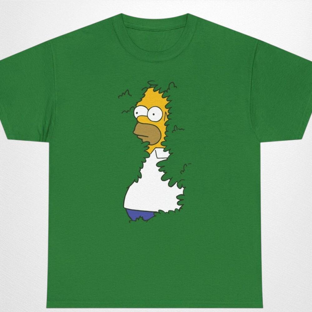 Homer Simpson Bushes Meme Graphic T-Shirt